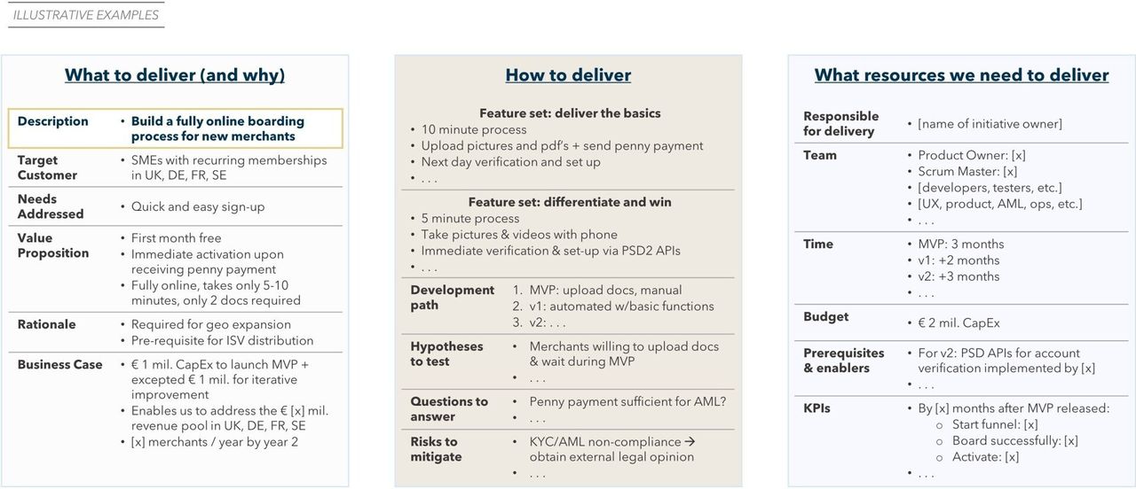 FIGURE 4: Example Initiative Scoping Framework (to be used for each major initiative)